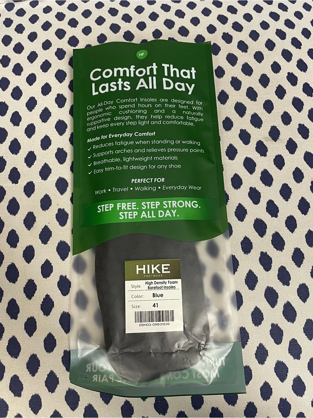 HIKE navy print shoes size 10/10.5 NEW - Picture 10 of 12